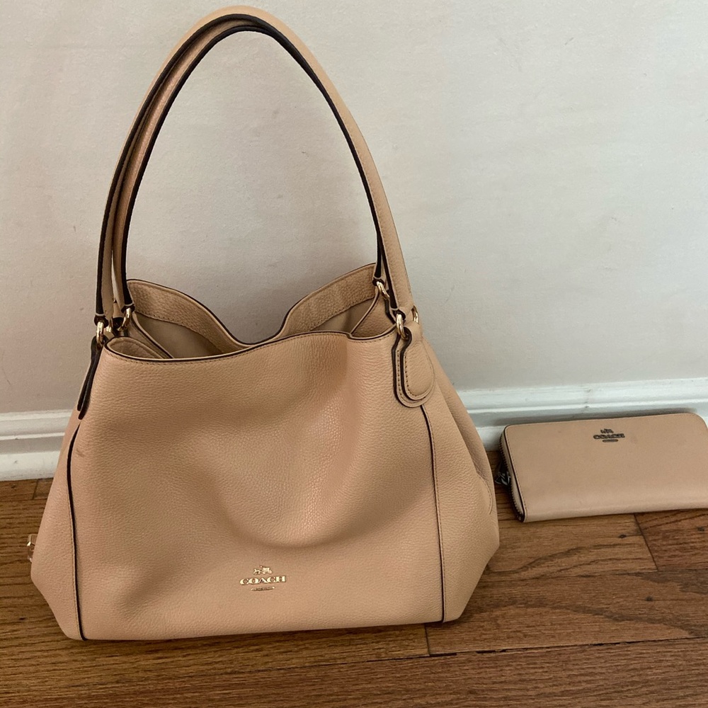 Coach Bag and Wallet - Tan Leather